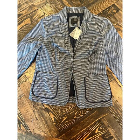 NWT Limited Y2K Dainty Blazer Jacket Women Small Blue Neutral Academia Preppy - Picture 1 of 16